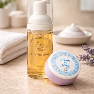 Lavendar Foaming Soap And Bar Gift Set